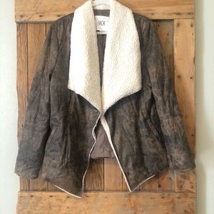 Faux Leather Suede Jacket